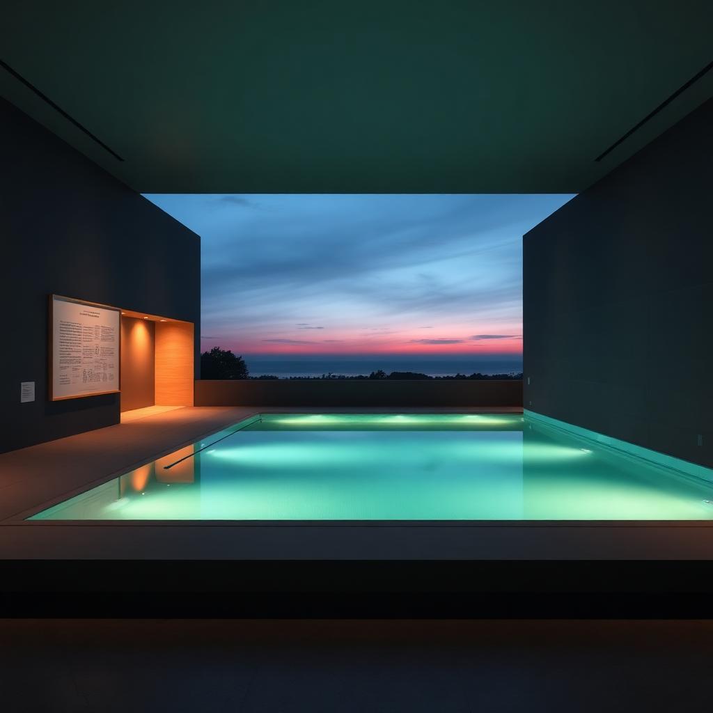 Pool at Last Light by Camille Aubry